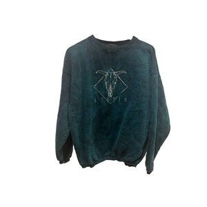 Vintage 90's Yesterdays Acid  Wash Teal Crewneck Sweatshirt SZ M Made In USA